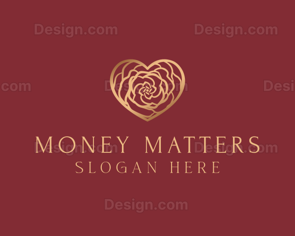 Gold Rose Heart Logo