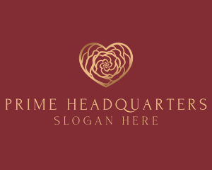 Gold Rose Heart Logo