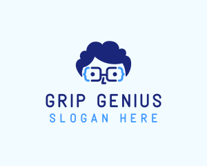 Genius Nerd Programmer logo design