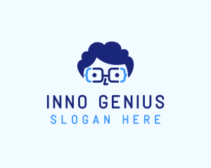 Genius Nerd Programmer logo design