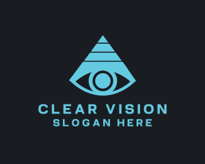 Eye Pyramid Triangle logo design