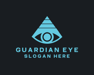 Eye Pyramid Triangle logo design