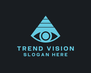 Eye Pyramid Triangle logo design