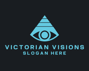 Eye Pyramid Triangle logo design