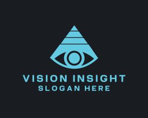 Eye Pyramid Triangle logo design