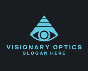 Eye Pyramid Triangle logo design