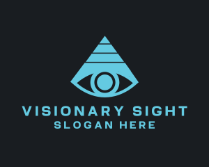 Eye Pyramid Triangle logo design