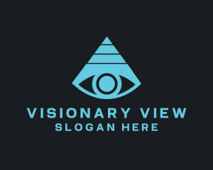 Eye Pyramid Triangle logo design