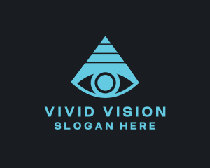 Eye Pyramid Triangle logo design