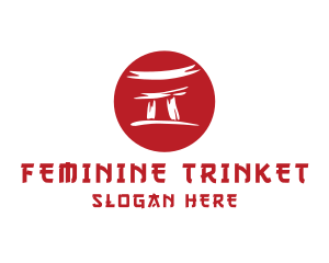 Torii Gate Japan Temple logo design