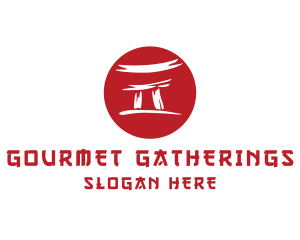 Torii Gate Japan Temple logo design