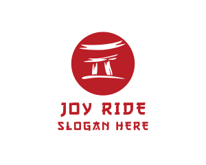 Torii Gate Japan Temple logo design