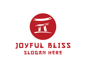 Torii Gate Japan Temple logo design