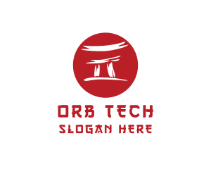 Torii Gate Japan Temple logo design