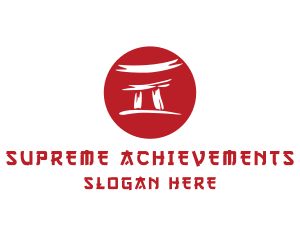 Torii Gate Japan Temple logo design