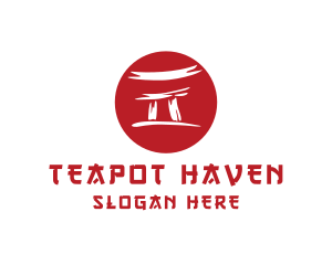 Torii Gate Japan Temple logo design