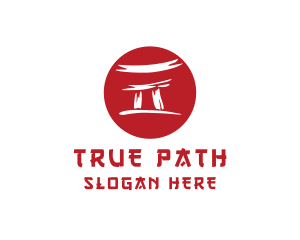 Torii Gate Japan Temple logo design