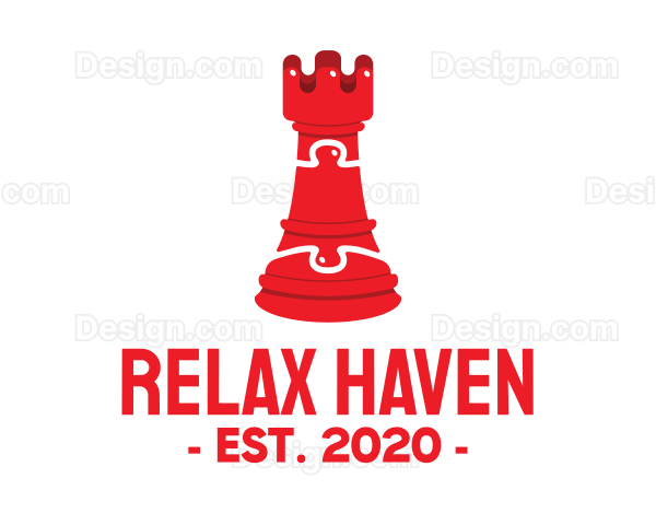 Red Chess Puzzle Logo