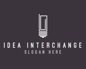 Idea Paper Clip logo design