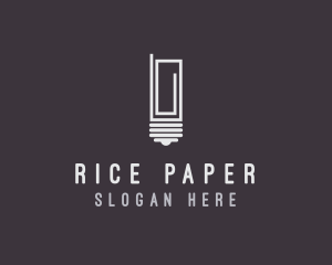 Idea Paper Clip logo design