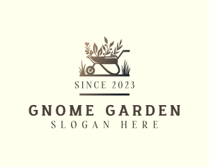 Garden Landscaping Wheelbarrow logo design