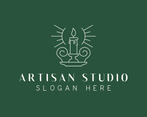 Artisanal Candle Holder logo design