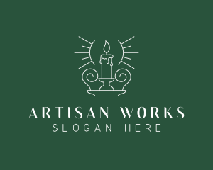 Artisanal Candle Holder logo design