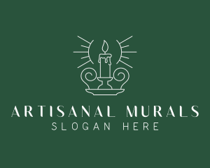 Artisanal Candle Holder logo design