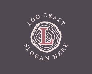 Woodworking Log Lumberjack logo design