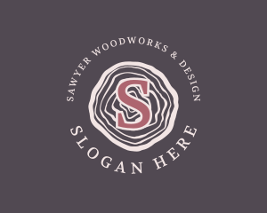 Woodworking Log Lumberjack logo design