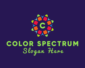 Colorful Flower Lantern logo design