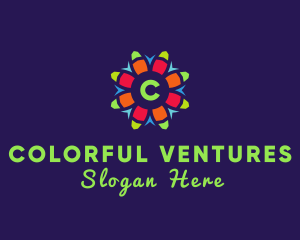 Colorful Flower Lantern logo design