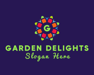 Colorful Flower Lantern logo design