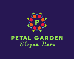 Colorful Flower Lantern logo design