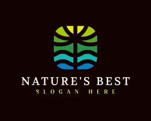 Nature Palm Tree logo design