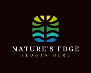 Nature Palm Tree logo design