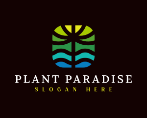 Nature Palm Tree logo design