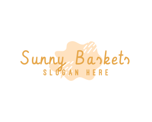 Sunny Egg Watercolor Wordmark logo design