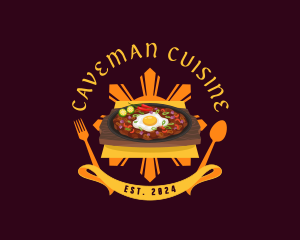 Filipino Cuisine Sisig logo design