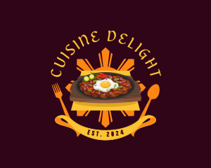 Filipino Cuisine Sisig logo design