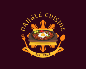 Filipino Cuisine Sisig logo design