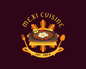 Filipino Cuisine Sisig logo design