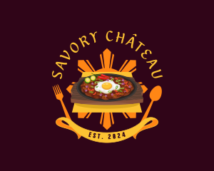 Filipino Cuisine Sisig logo design