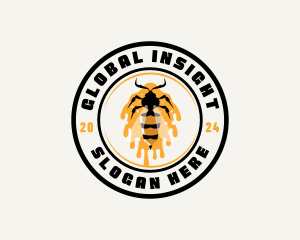 Bee Insect Honeycomb Logo