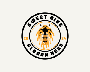 Bee Insect Honeycomb logo