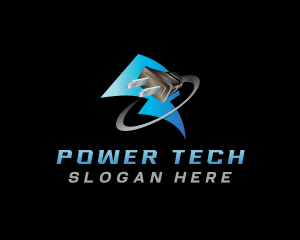Electric Plug Lightning logo design