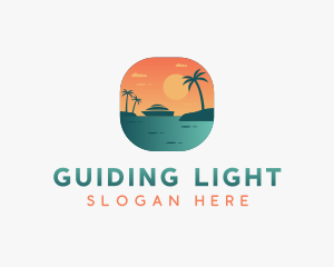 Beach Island Tourism logo design