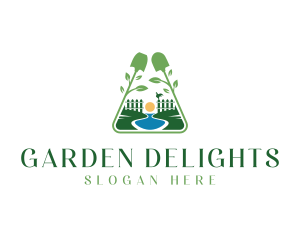 Shovel Lawn Garden logo design