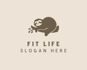 Sloth Wildlife Zoo Logo