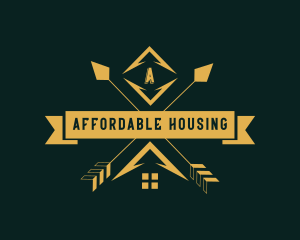 House Roofing Arrow logo design